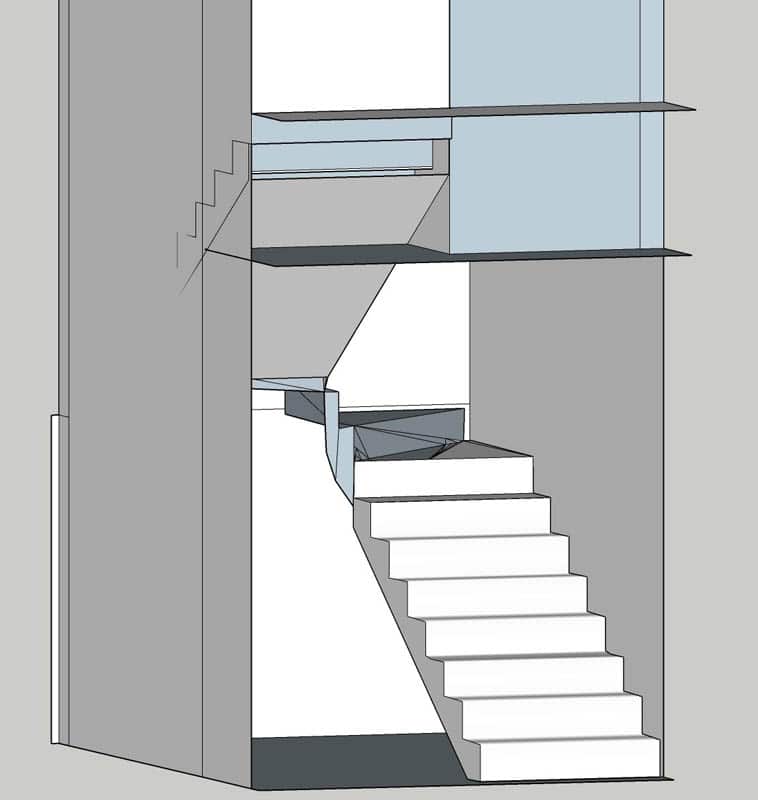 Escalier Villa sketchup