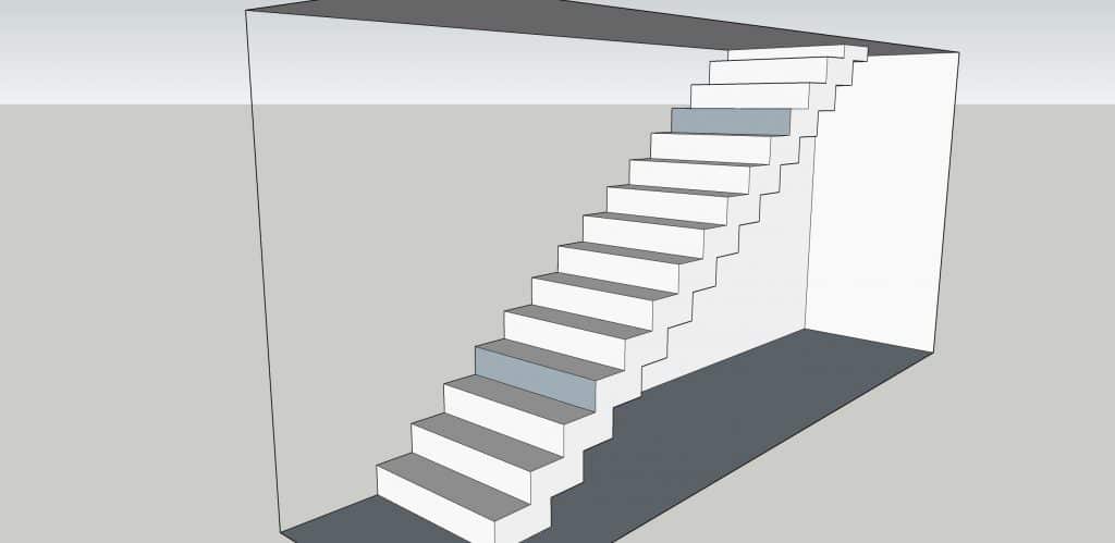 Modélisation 3D de l'escalier