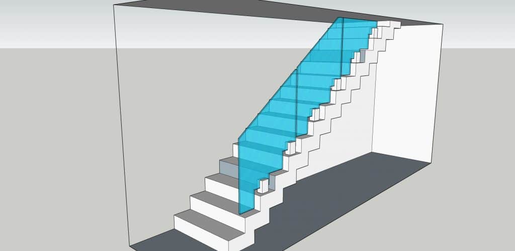 modélisation escalier et garde corps 3D