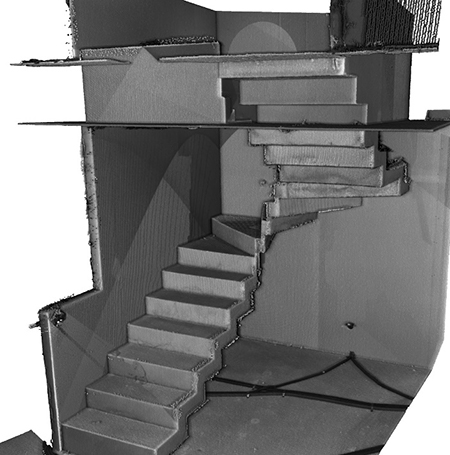 Escalier modélisé en 3D