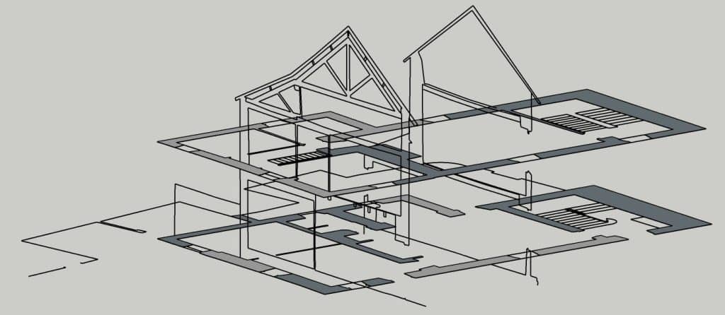 Plan de coupe localisées - rénovation Scan 3D